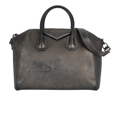 Medium Antigona, &pound;250, Handbags, Grey, Leather, Front view